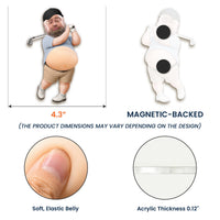 Personalized Funny Custom Face Golf 3D Squishy Fridge Magnet
