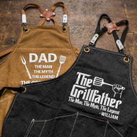 Father's Day Gifts, Funny Embroidered Apron For Dad, Anniversary, Father's Day Gifts - Personalized Apron