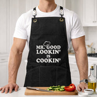 Funny Embroidered Apron For Men Dad, Anniversary, Birthday Gifts - Personalized Apron