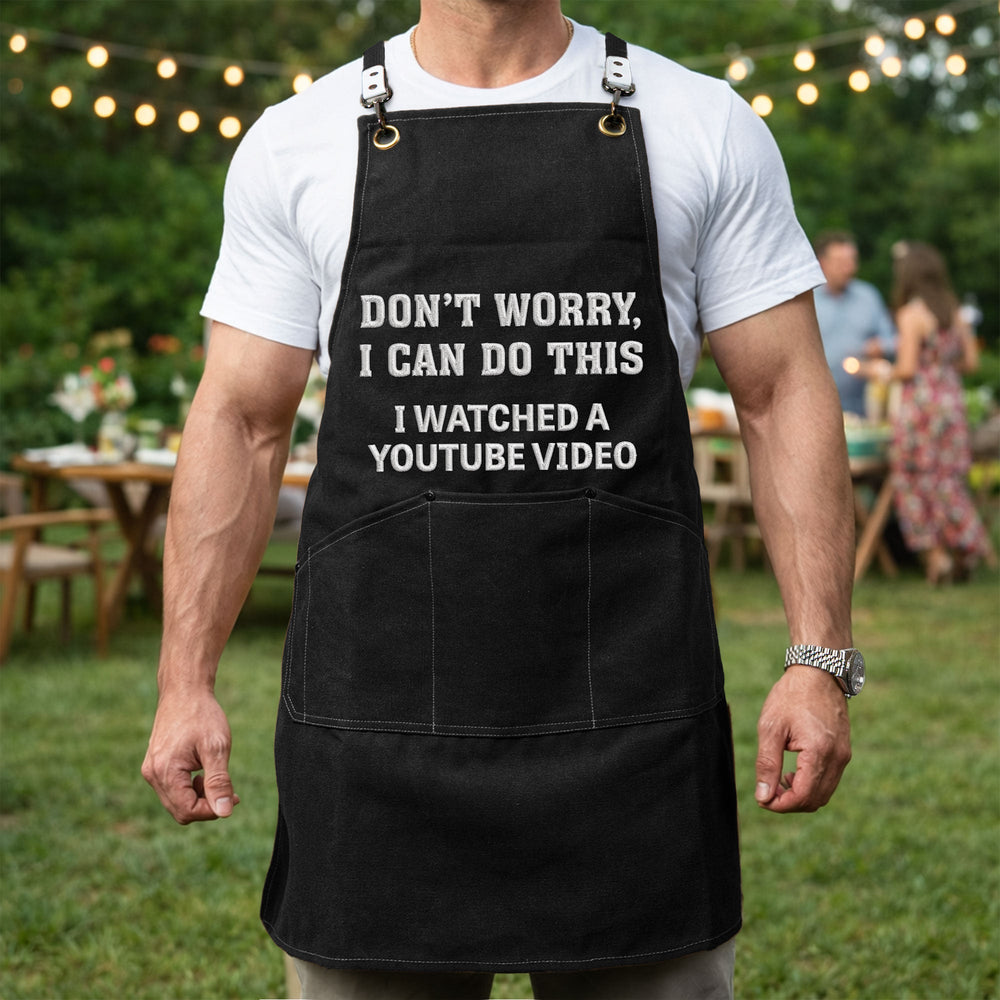 Funny Embroidered Apron For Men Dad, Anniversary, Birthday Gifts - Personalized Apron