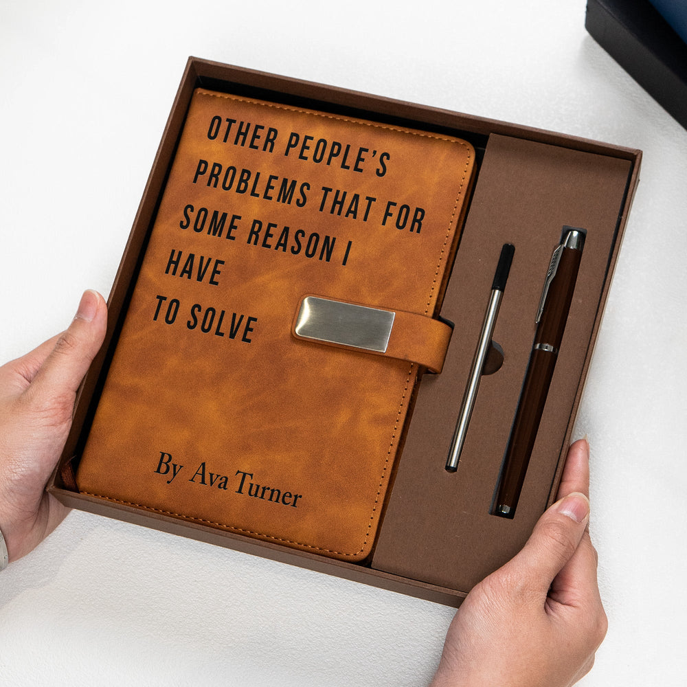Funny Sarcastic Notebook - Coworker Gag Gifts, White Elephant, Exchange Gifts - Personalized Notebook Set