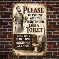 Funny Sign For Beer Bar, Men Club - Personalized Metal Sign