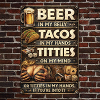 Funny Sign For Beer Bar, Men Club - Personalized Metal Sign