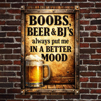Funny Sign For Beer Bar, Men Club - Personalized Metal Sign