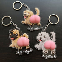 Funny Squishy Big Butt Gift For Dog Lover - Personalized Keychain