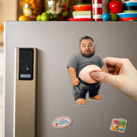 Funny Upload Face Gift For Dad Bod, Husband - Personalized Fridge Magnet | Funny Husband Gift