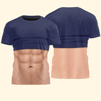 Funny 3D Beer Belly Dad Bod Shirt - Mens Beach & Party Gag Gift