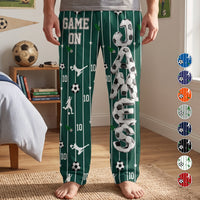 Personalized Soccer Lounge Pants, Custom Name & Number Game Time Sweatpants for Kids & Adults