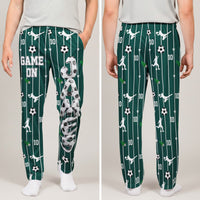 Personalized Soccer Lounge Pants, Custom Name & Number Game Time Sweatpants for Kids & Adults