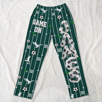 Personalized Soccer Lounge Pants, Custom Name & Number Game Time Sweatpants for Kids & Adults