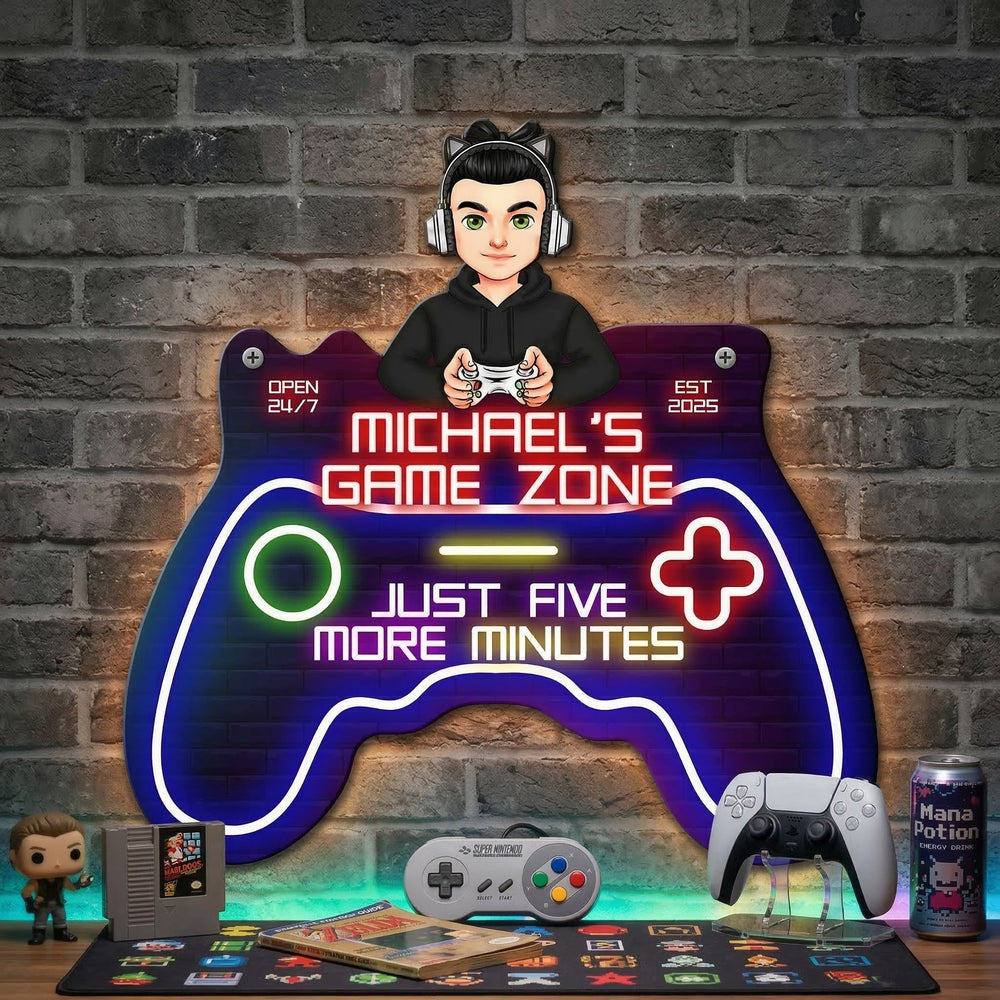 Game Zone Decor - Personalized Metal Sign