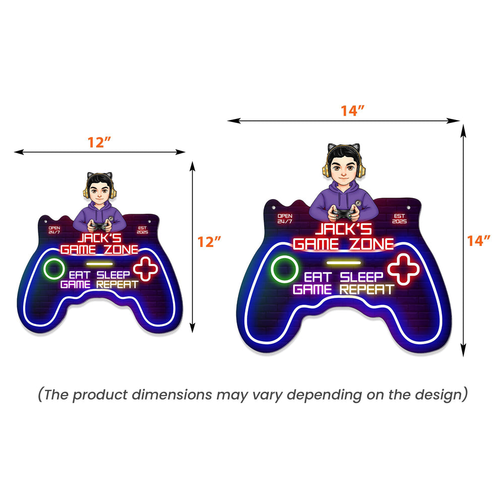 Game Zone Decor - Personalized Metal Sign