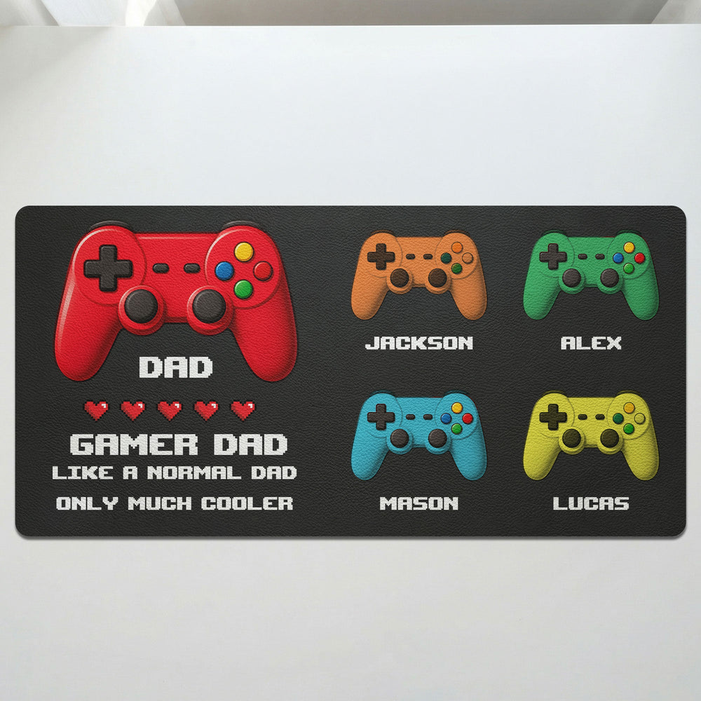 Gamer Dad Like A Normal Dad Only Much Cooler - Personalized Desk Mat | Funny Gamer Dad Gift