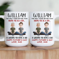 Gift For Son Grandson Gift For New Dad Happy First Father's Day - Personalized Mug