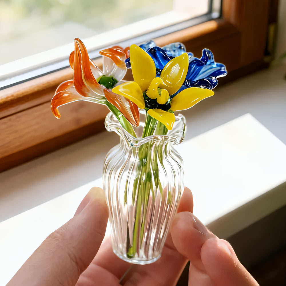 Gift For Daughter Granddaughter Sister Gift For New Mom - Personalized Glass Flowers