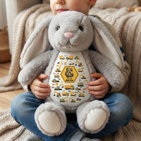 Gift For Kid Construction, Unicorn Letter - Personalized Bunny Plush