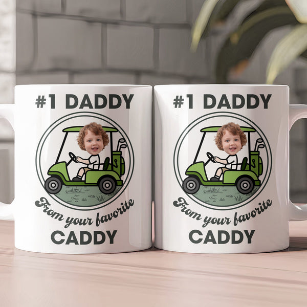 Gift From Your Favorite Caddies For #1 Golf Dad, Grandpa - Personalized Mug