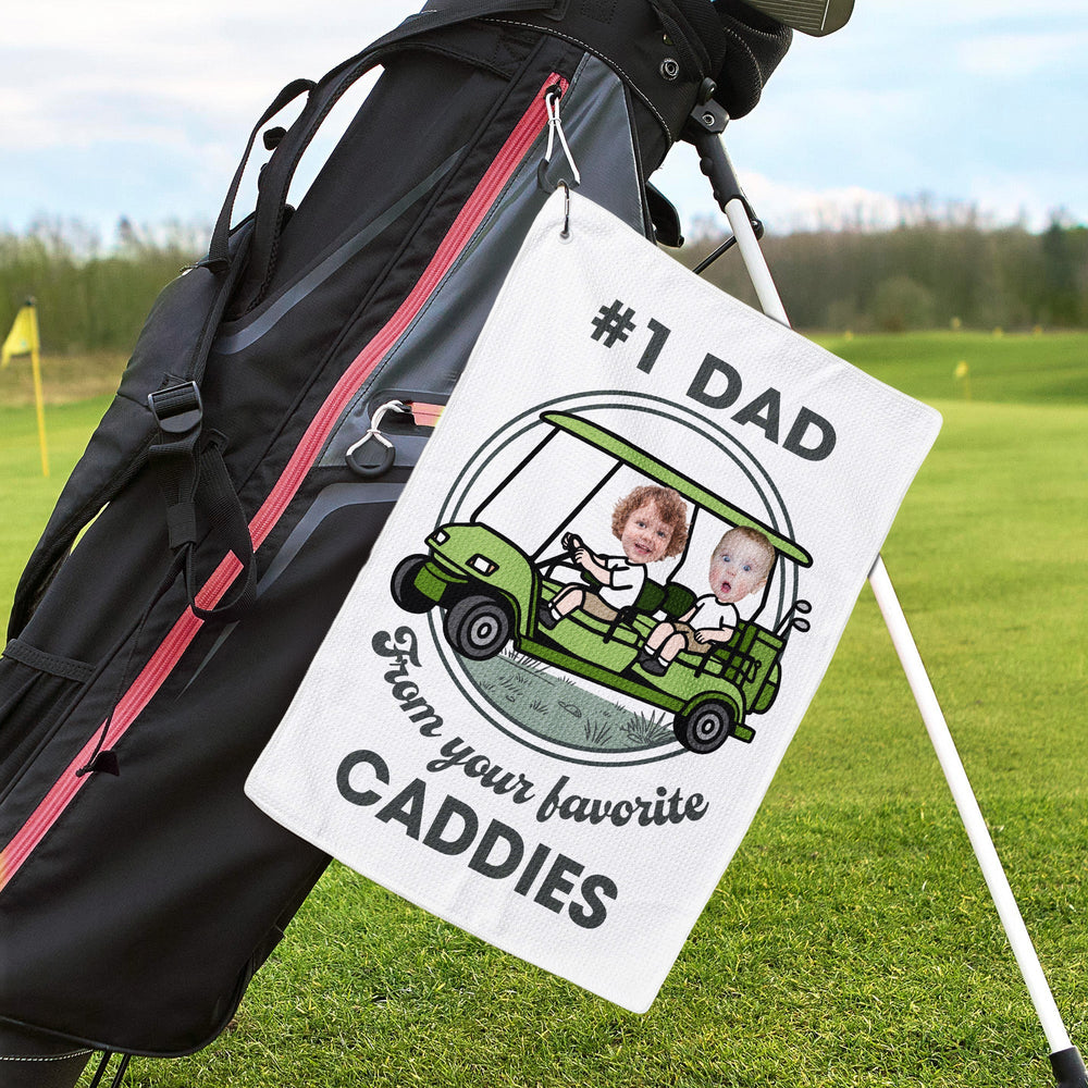 Gift From Your Favorite Caddies For #1 Golf Dad - Personalized Golf Towel