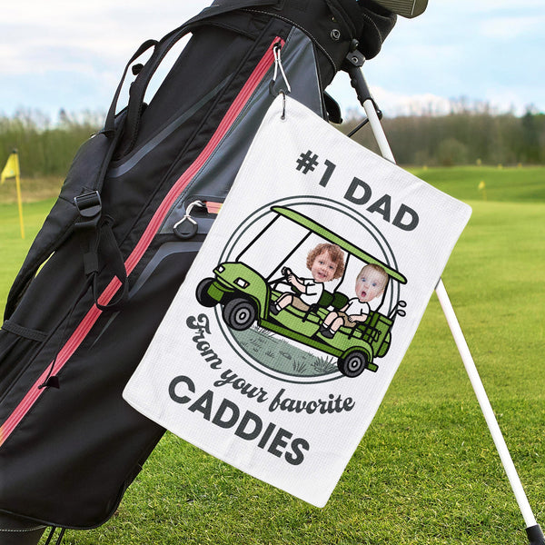 Gift From Your Favorite Caddies For #1 Golf Dad - Personalized Golf Towel