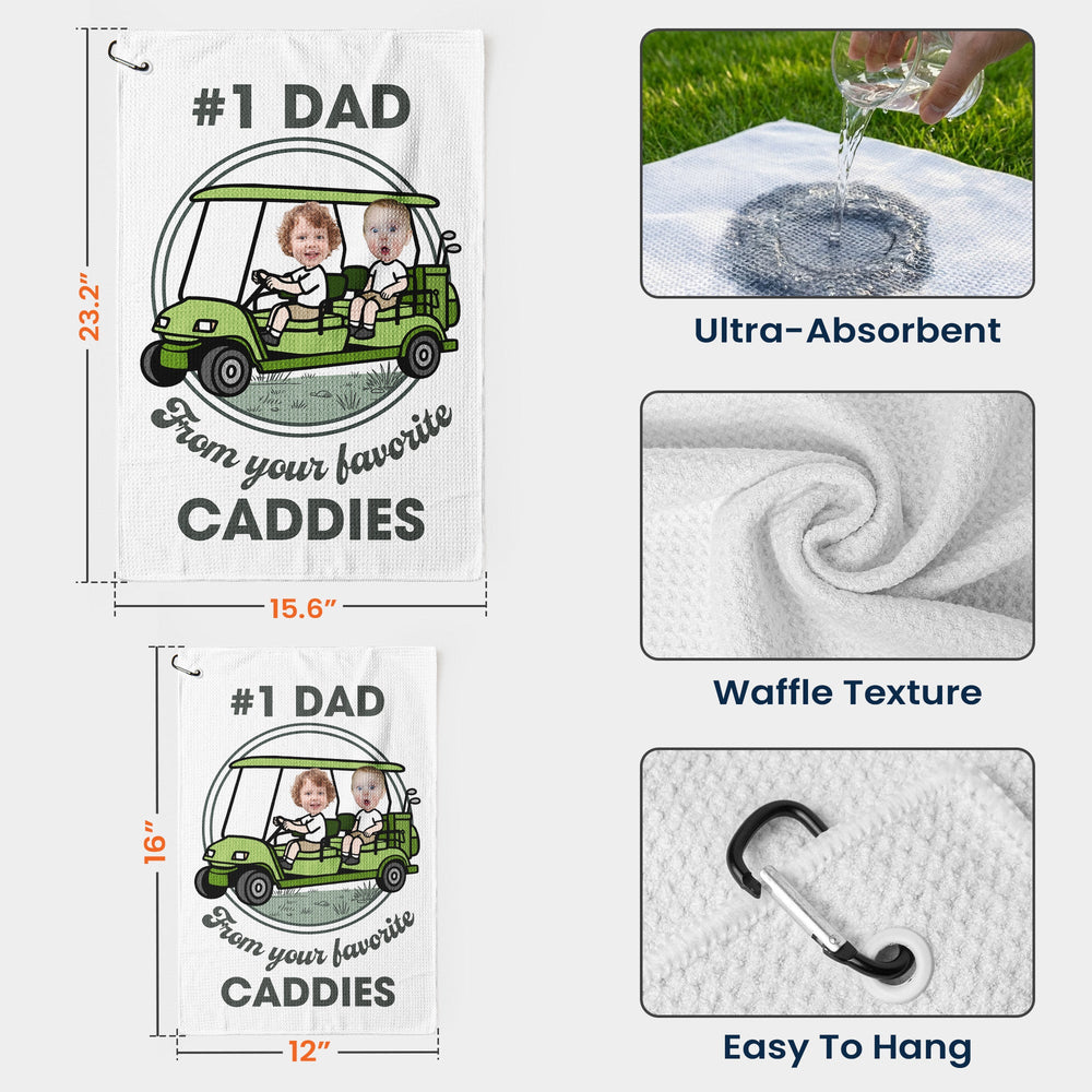 Gift From Your Favorite Caddies For #1 Golf Dad - Personalized Golf Towel
