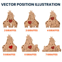 Wooden Giraffe Family Puzzle Mother's Day Gift For Mom, Mum, Wife - Personalized Puzzle