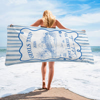 Girl Trips Most Likely Funny - Personalized Quick-Dry Beach Towel
