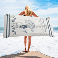 Girls Trip Custom Photo Beach Vacation - Personalized Beach Towel