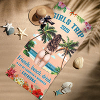 Girls Trip Hot Summer - Personalized Beach Towel