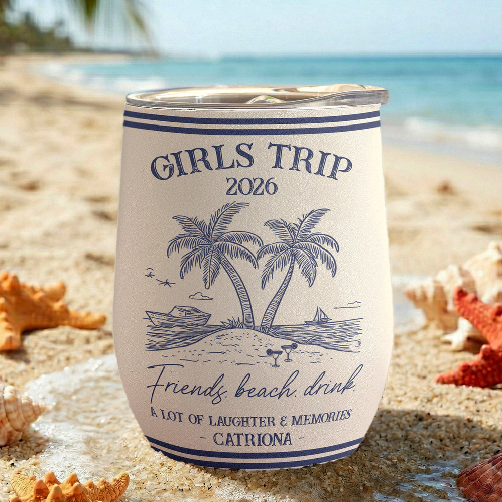 Girls Trip Summer - Personalized Wine Tumbler