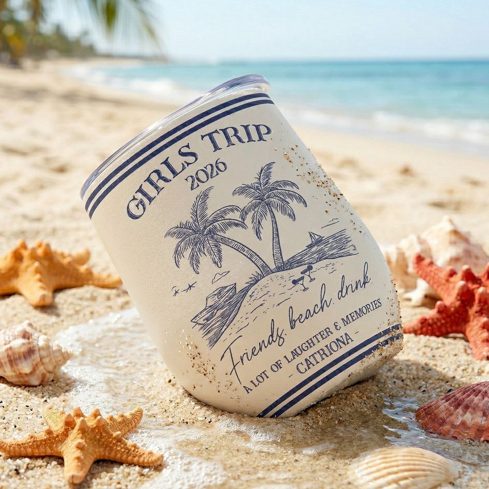 Girls Trip Summer - Personalized Wine Tumbler