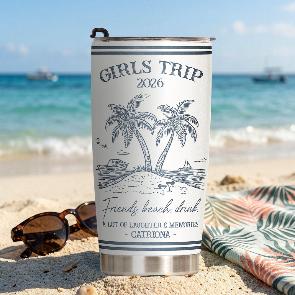 Girls Trip Summer Time - Personalized Tumbler