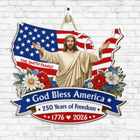 God Bless America - Personalized Wood Sign