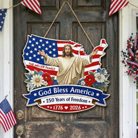 God Bless America - Personalized Wood Sign