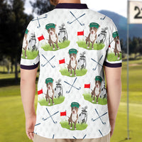 Golf & Dog Lovers - Favorite Caddy Dog Dad Gifts - Personalized Photo Polo Shirt