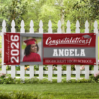 Graduation Custom Photo, Name & School - Personalized Banner