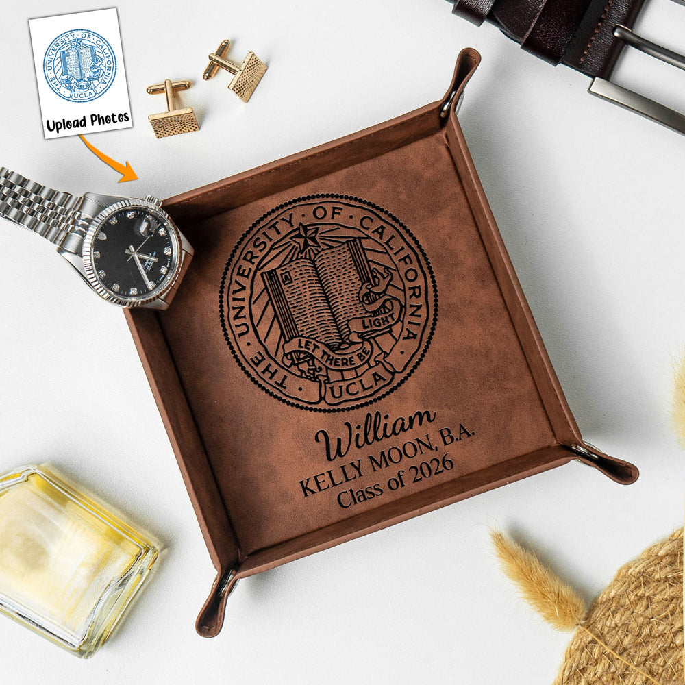 Personalized Graduation Valet Tray – Custom University Seal & Class Year Gift
