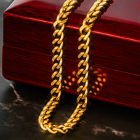 Graduation Gift For Son Believe In Yourself - Personalized Men's Cuban Link Chain