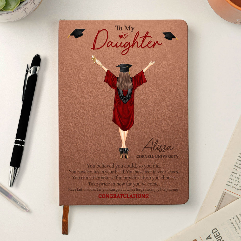 Graduation You Believed You Could So You Did - Personalized Leather Journal