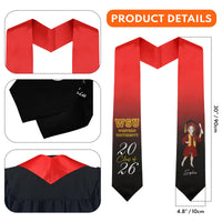 Graduation Cartoon - Personalized Graduation Stole