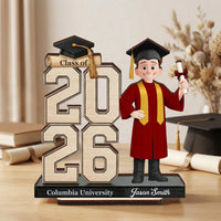 Graduation Cute Cartoon - Personalized Wooden Plaque