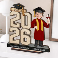 Graduation Cute Cartoon - Personalized Wooden Plaque