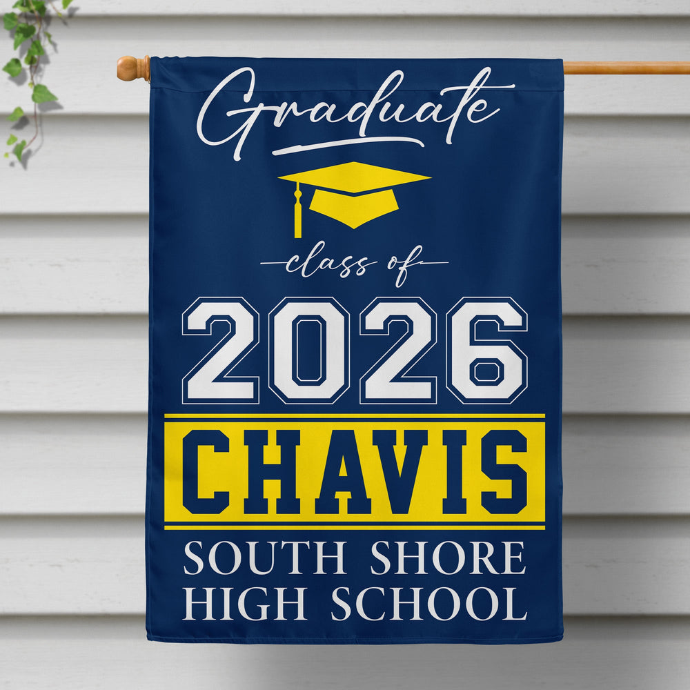 Graduation Decoration Custom Color - Personalized Flag