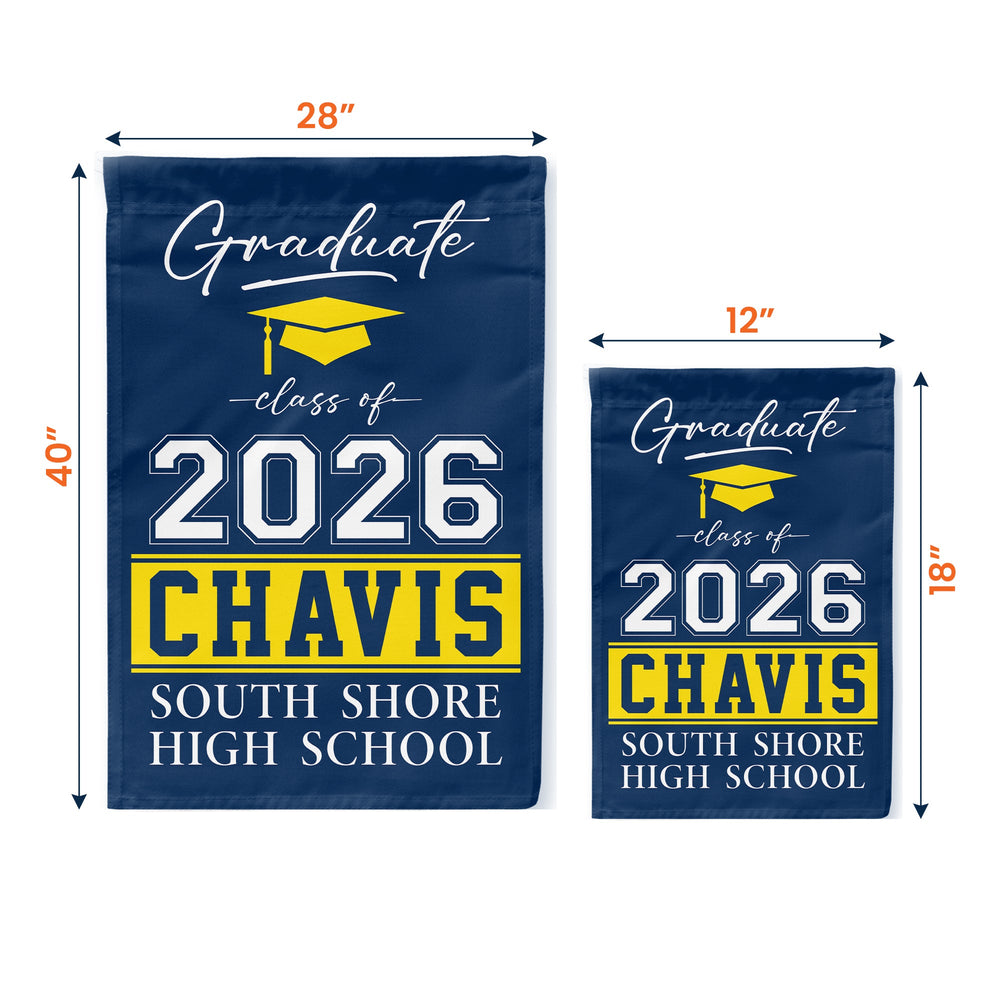 Graduation Decoration Custom Color - Personalized Flag
