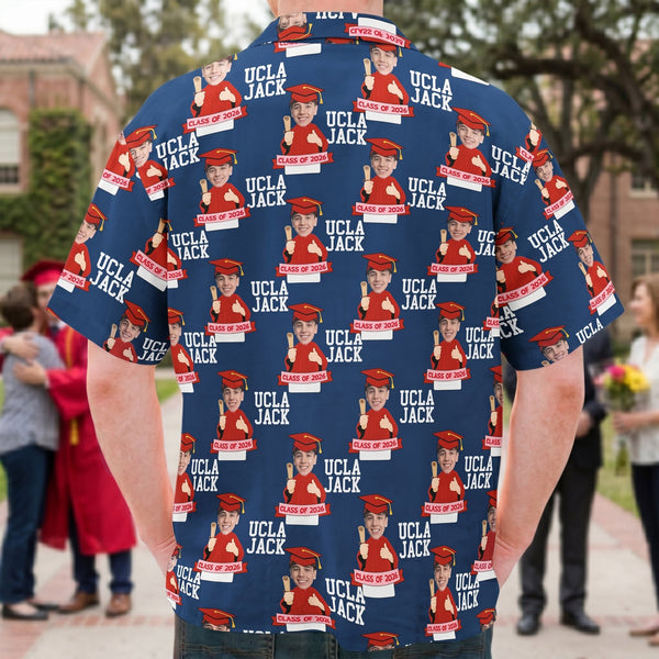 Graduation Funny Custom Photo - Personalized Hawaiian Shirt