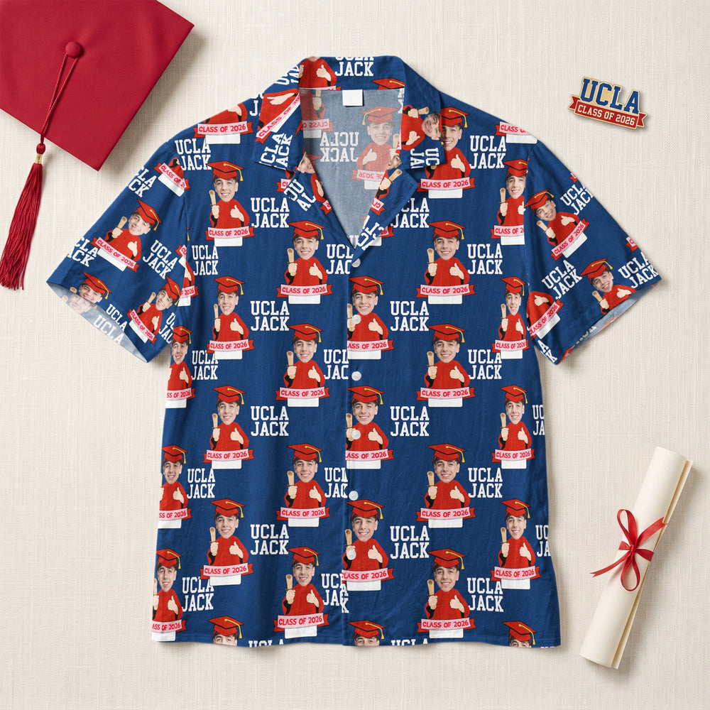 Graduation Funny Custom Photo - Personalized Hawaiian Shirt