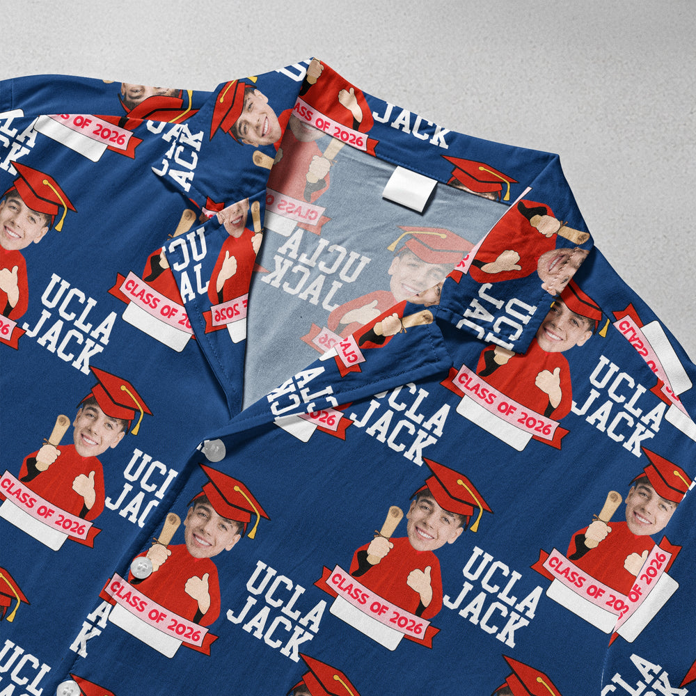 Graduation Funny Custom Photo - Personalized Hawaiian Shirt