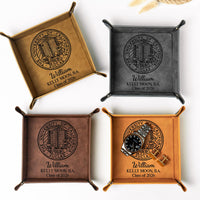 Personalized Graduation Valet Tray – Custom University Seal & Class Year Gift