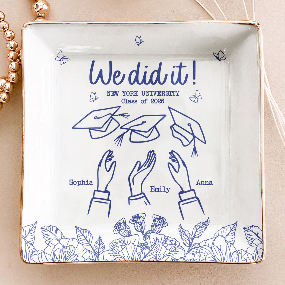 Graduation Gift For Friends - Personalized Jewelry Dish