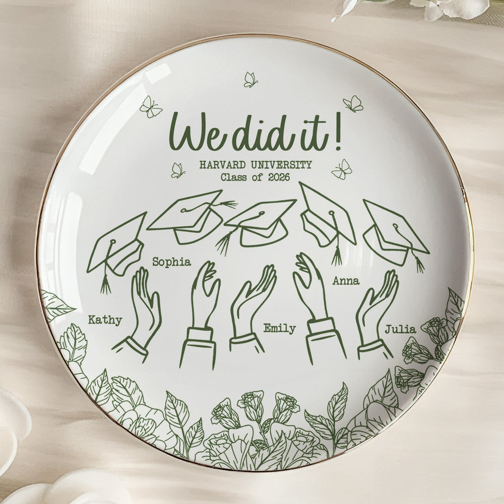 Graduation Gift For Friends - Personalized Jewelry Dish