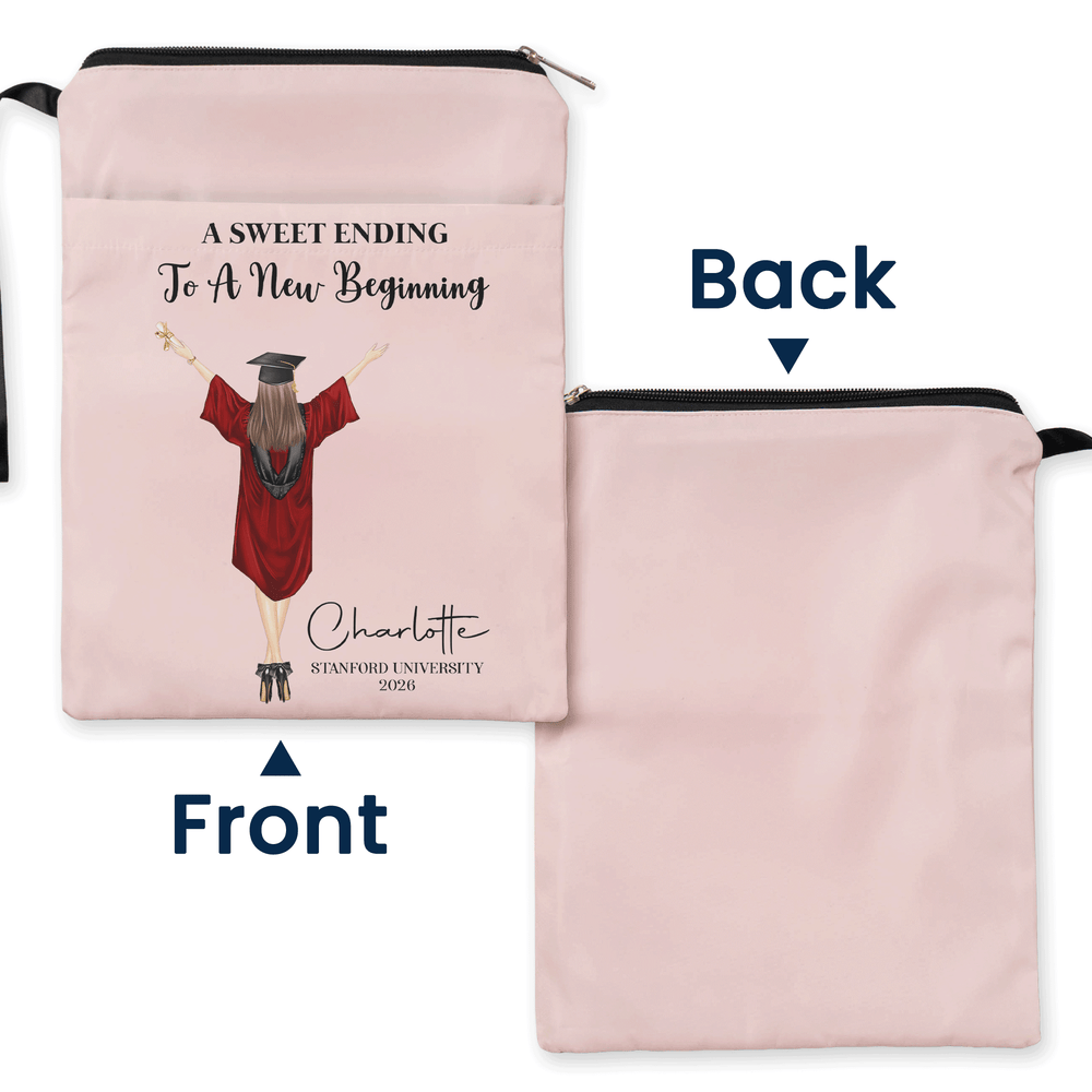 Graduation Gift For Her Him - Personalized Book Sleeve